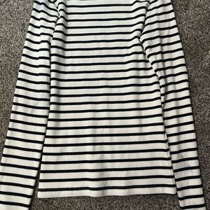 H&M Black and White Striped Top